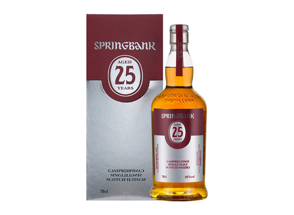 永川云顶25年回收云顶威士忌SpringBank 46度坎贝尔镇苏格兰单一麦芽700m进口洋酒威士忌