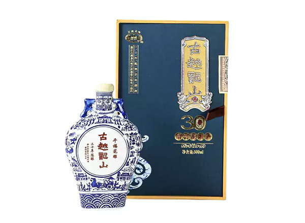 永川黄酒回收古越龙山黄酒千福花雕三十年陈酿绍兴花雕酒500ml礼盒装