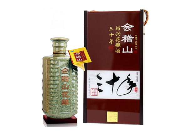 永川会稽山黄酒回收会稽山三十年绍兴花雕酒30年木盒装2.5L黄酒